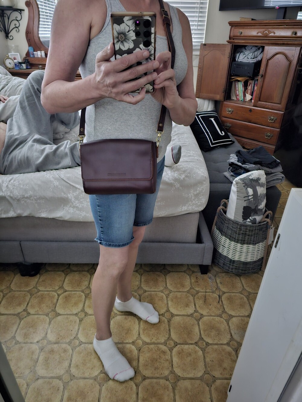 Portland Leathers Cognac Crossbody Bag! Nwts!